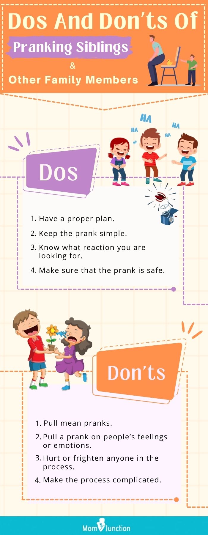 dos and don'ts of pranking siblings (infographic)