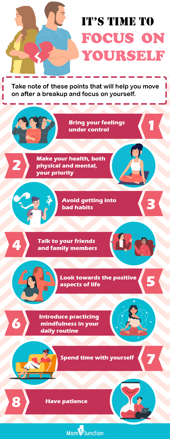 focusing on yourself after a breakup (infographic)