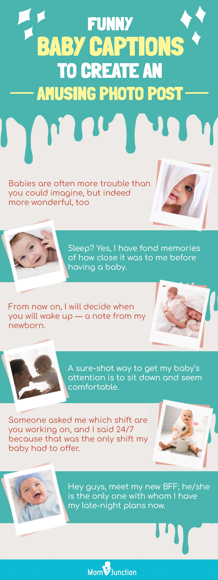captions for newborn babies (infographic)