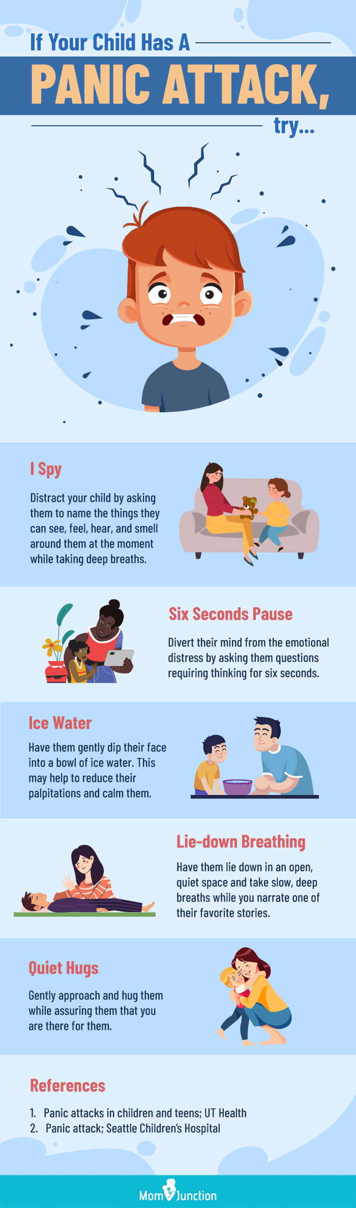 calming activities for children with panic disorder (infographic)