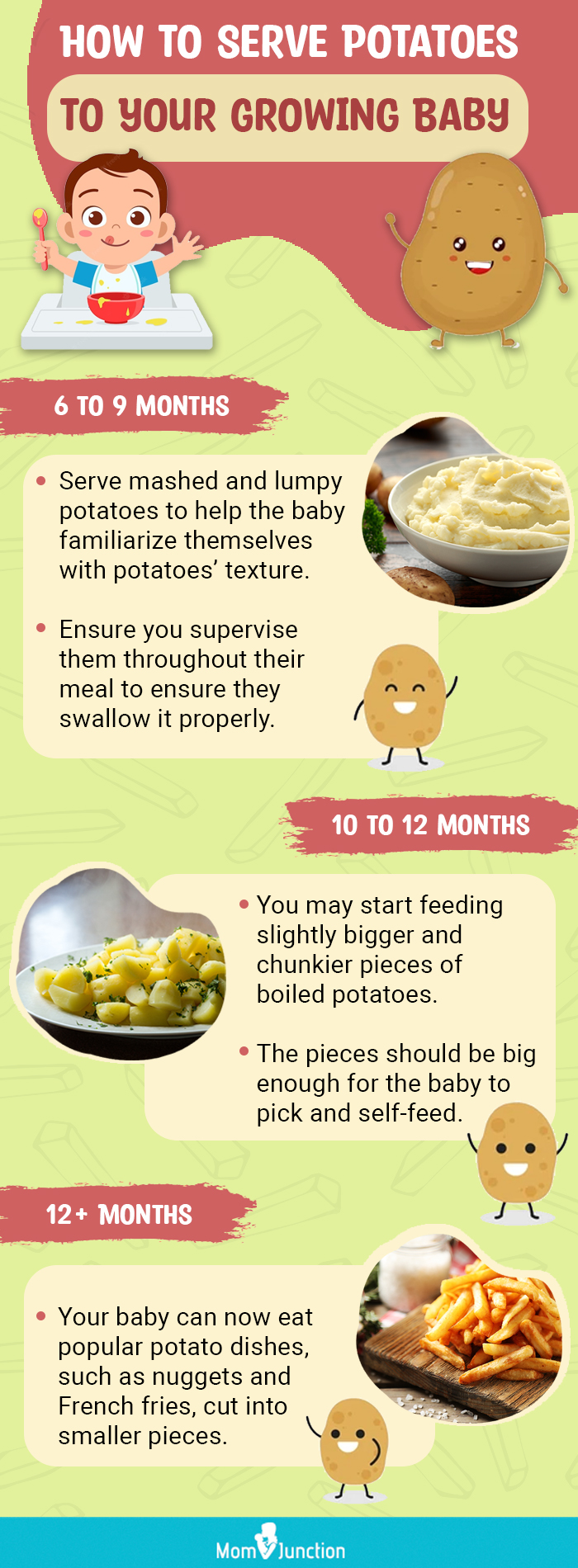 age wise potato serving tips for babies [infographic]