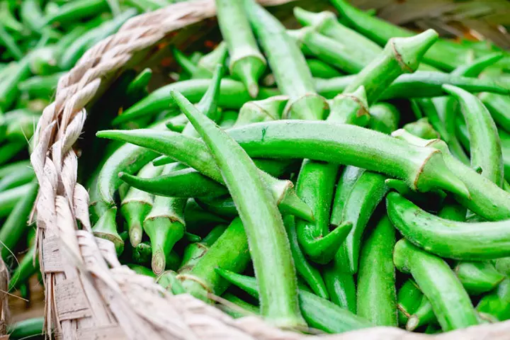 Okra is rich in fiber