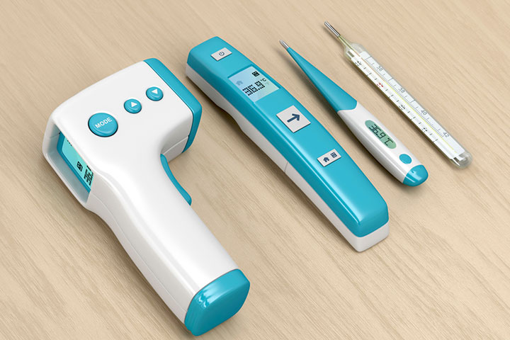 Several types of thermometer can diagnose a fever.