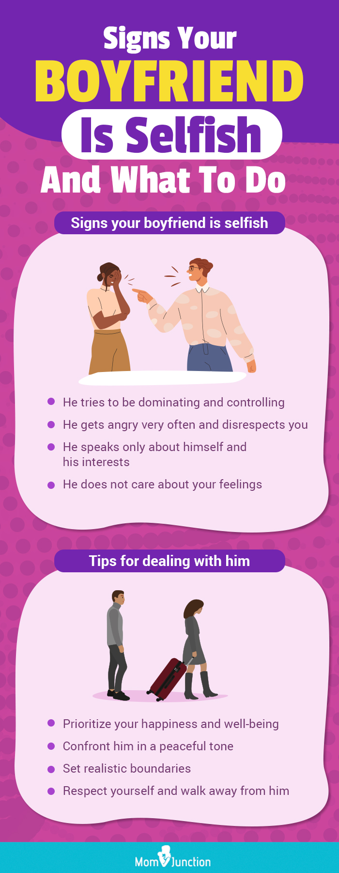signs your boyfriend is selfish and what to do (infographic)