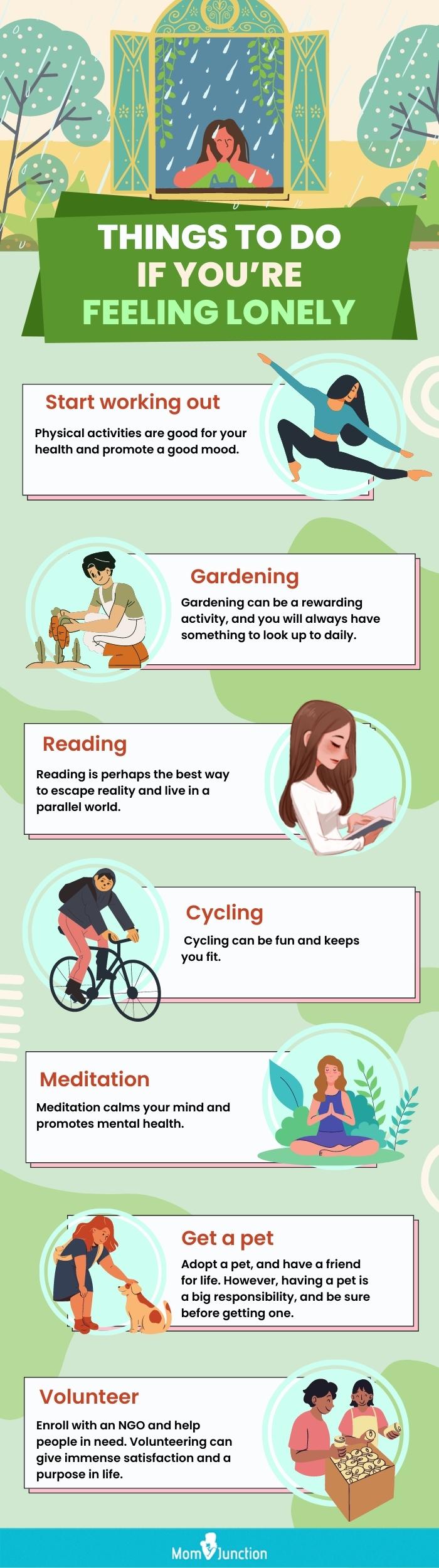 things to do if you’re feeling lonely (infographic)