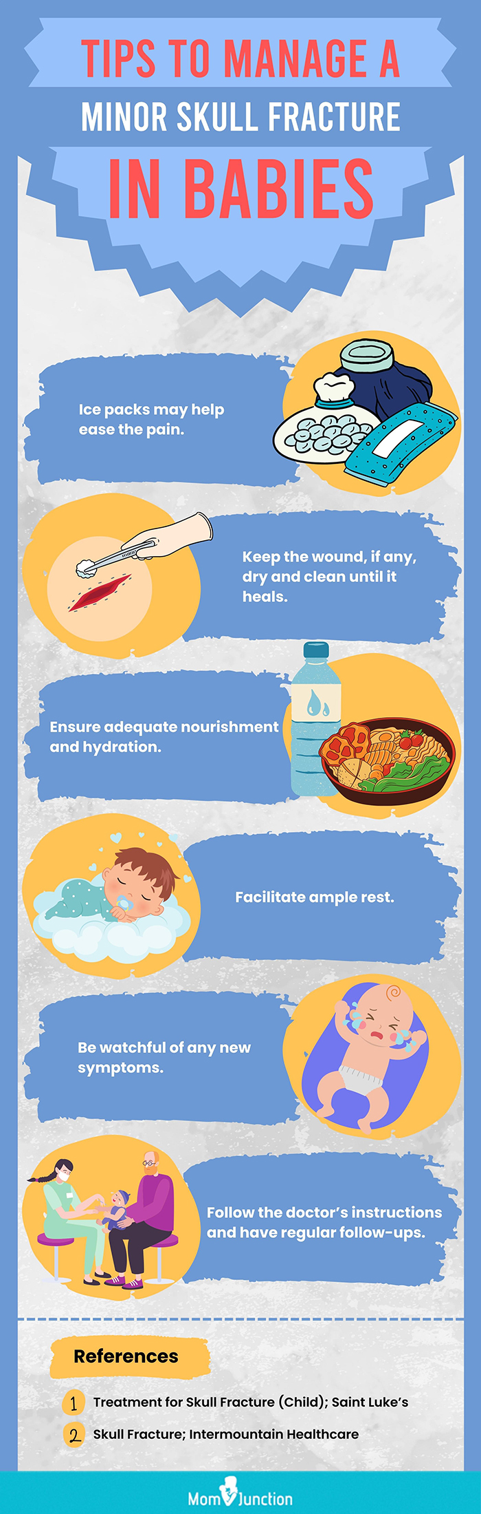 tips to manage a minor skull fracture in babies (infographic)