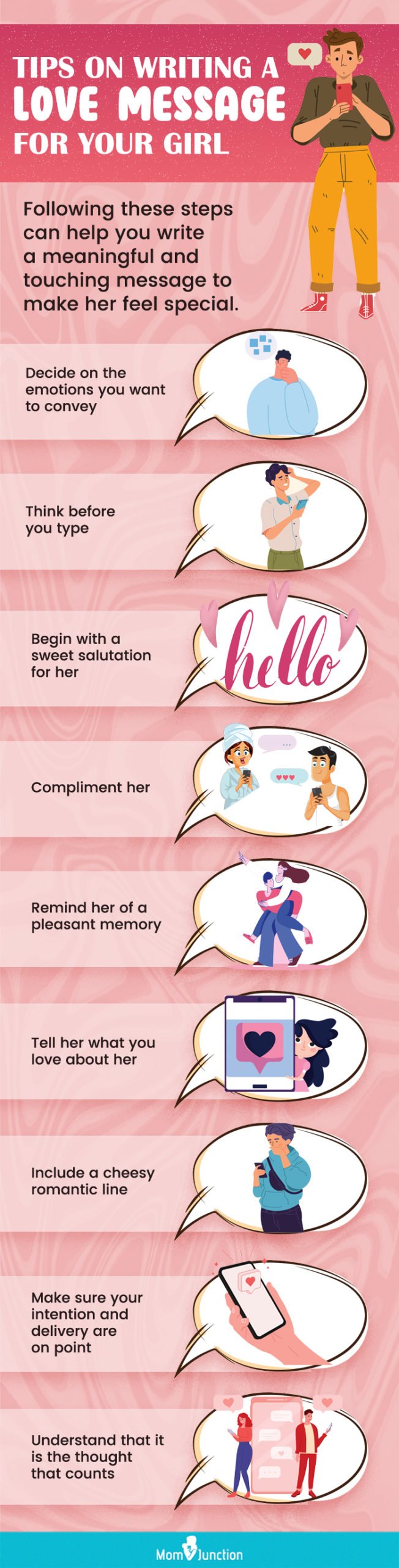 tips on writing a love message for your girl [infographic]