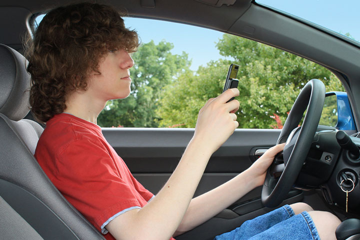 Using phone while driving can cause accidents