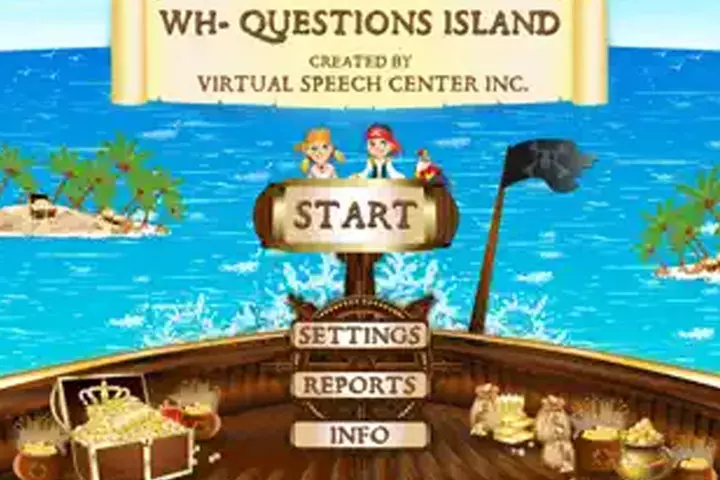 Wh-Questions Island app for toddlers