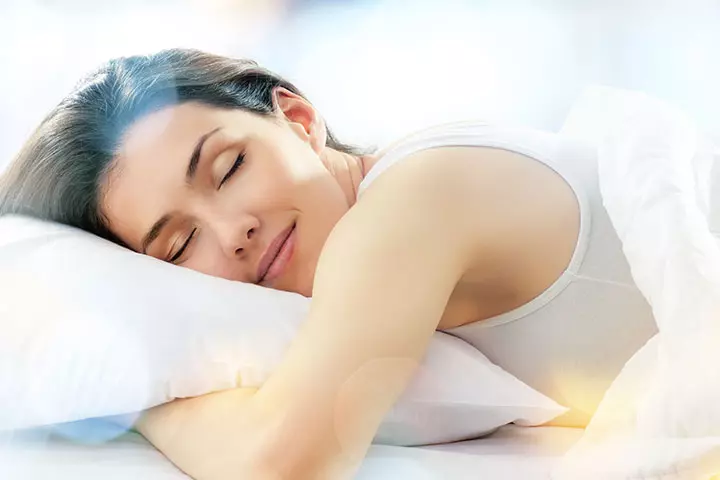 Woman enjoying her beauty sleep