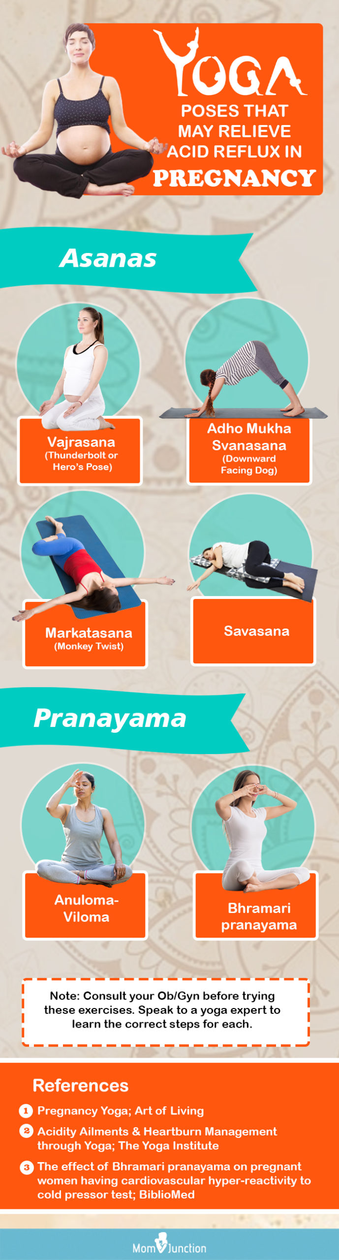 yoga poses for acid reflux in pregnancy (infographic)