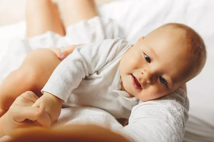 3-month-old baby begins to react to sounds