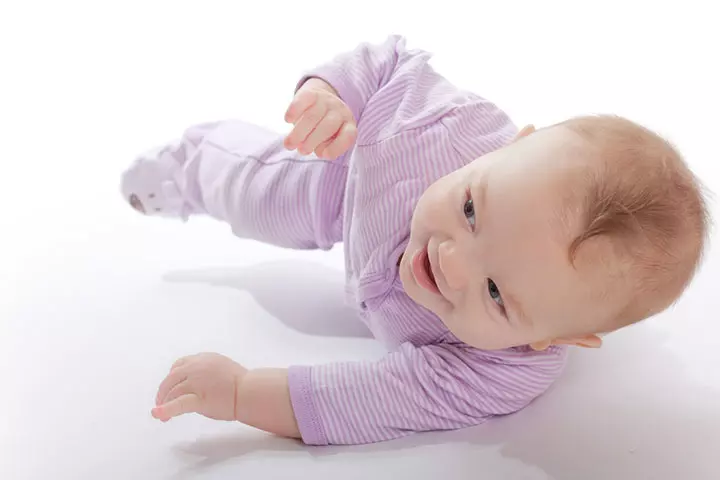 4-month-old baby rolling over