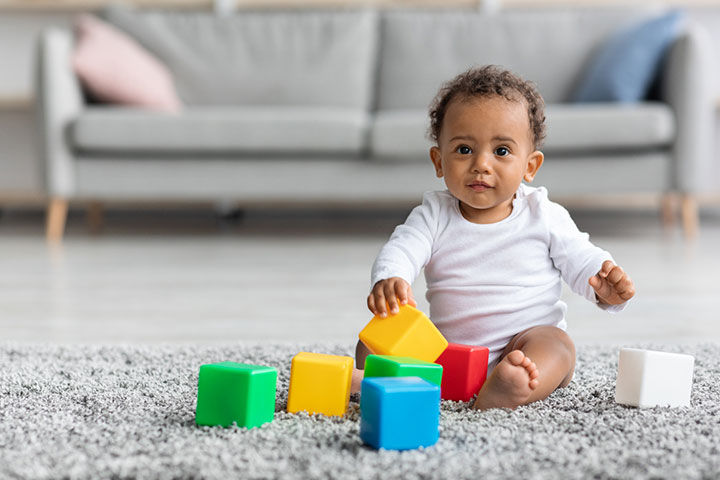 8-month-old sits without support