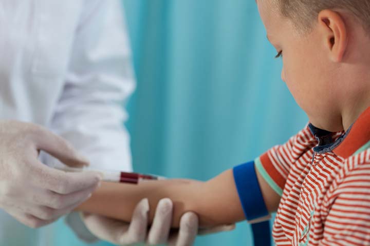 A blood test helps diagnose mono in kids