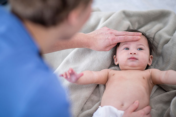 A fever in a baby may cause febrile seizures