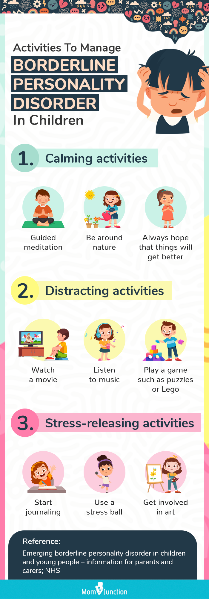 activities to manage borderline personality disorder in children (infographic)