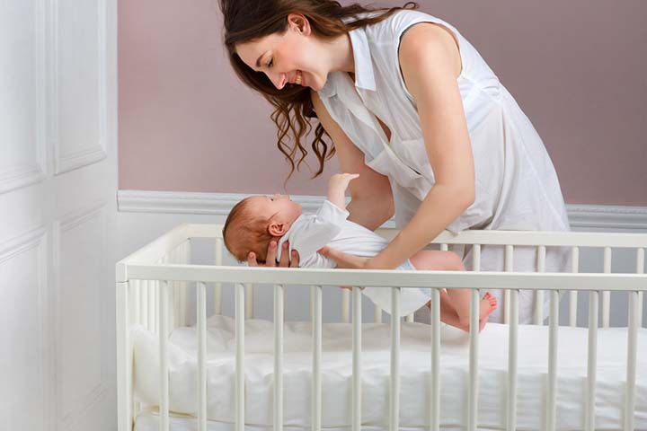 As a single parent, you may place the baby in their crib before taking shower.