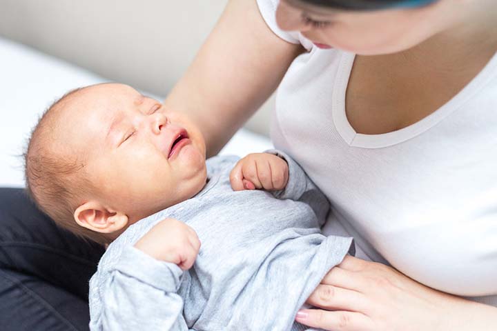 Baby cries due to colic pain