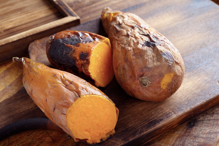 Boiled, baked, or roasted sweet potatoes have adequate fiber