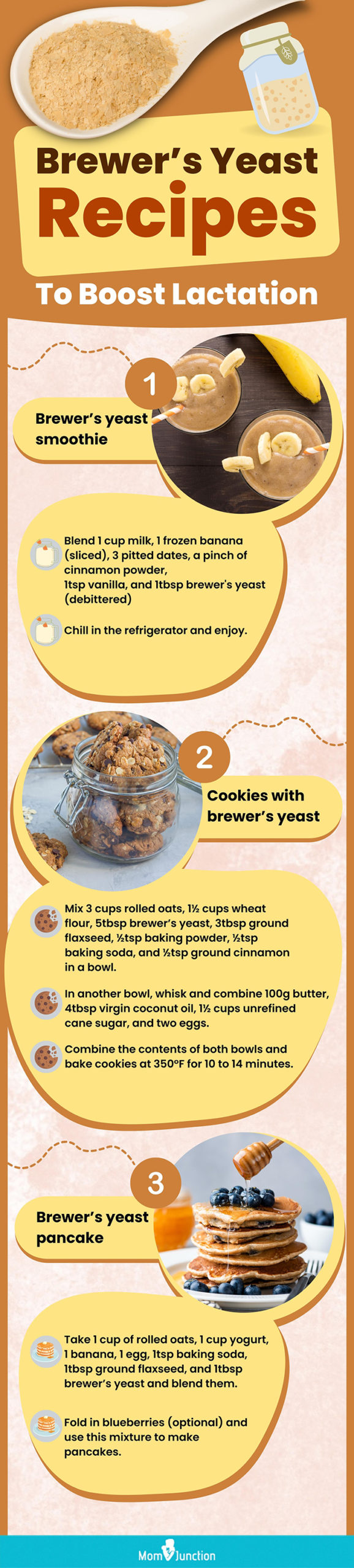 brewers yeast recipes to boost lactation (infographic)