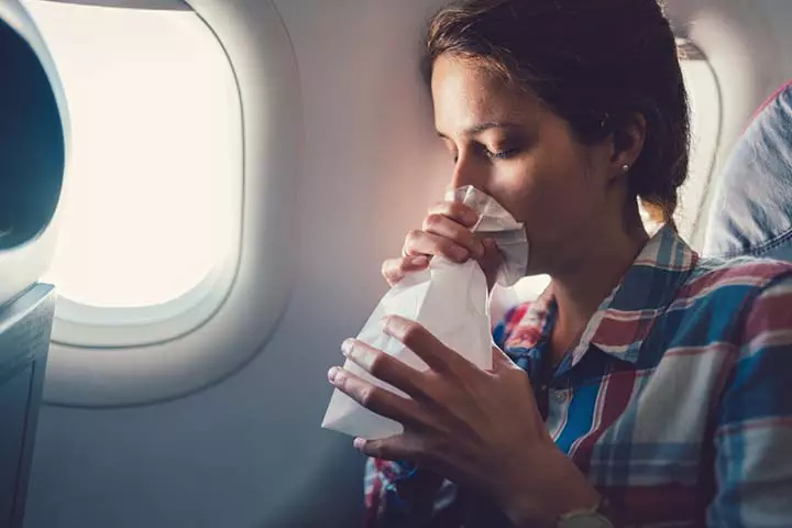 Carry a small bag in case of nausea