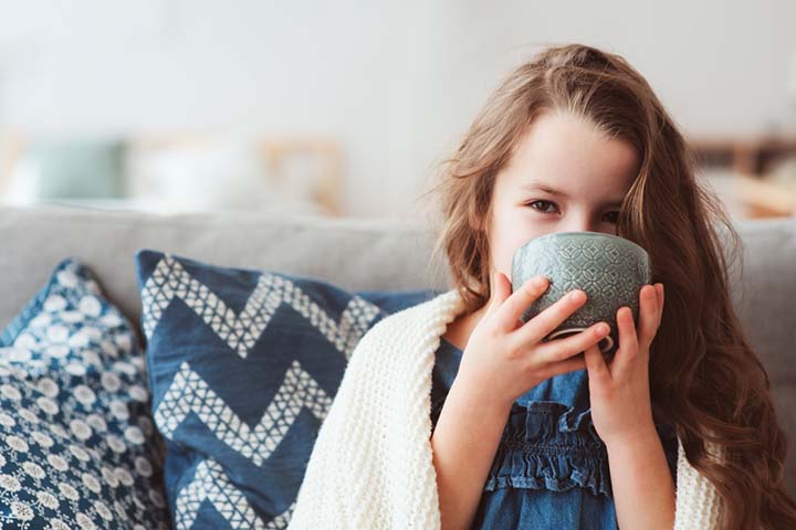Chamomile tea is safe and soothes stomach issues in children.