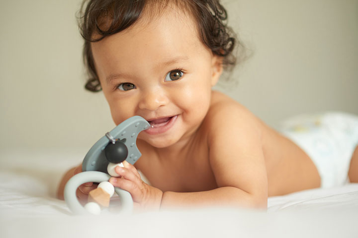 Chewing teethers can often cause a gag reflex in some babies.
