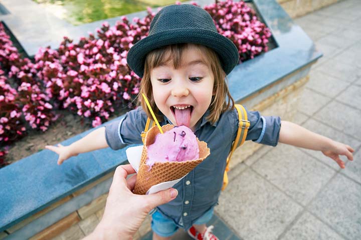 Child enjoying icecream