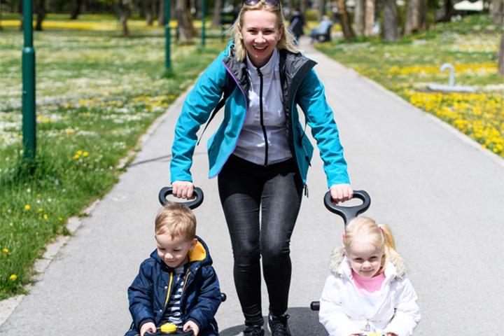 Children love riding on the ride-on cars