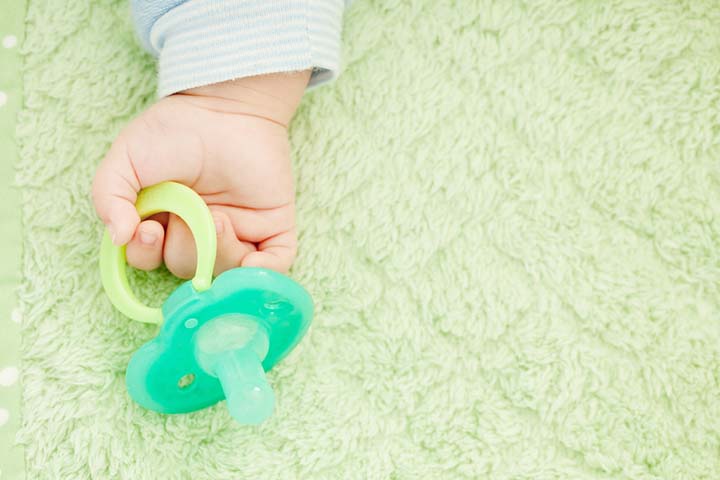 Choose a one-piece pacifier carved out of a single piece of plastic.