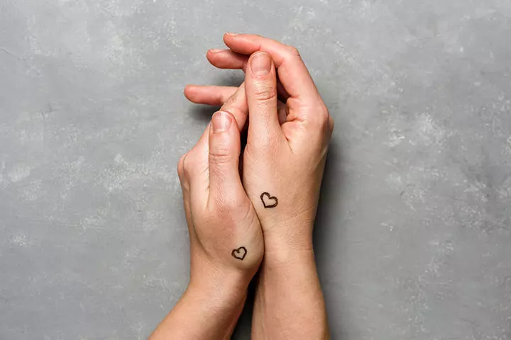 Couple tattoo for celebrating the togetherness 