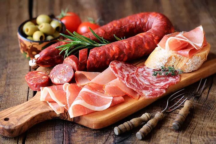 Cured meat should be avoided after delivery
