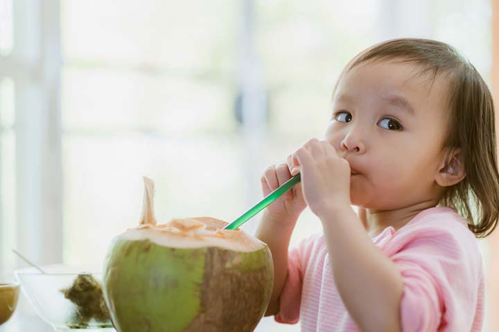 Drinking coconut water eliminates the excess oil from your kid's skin