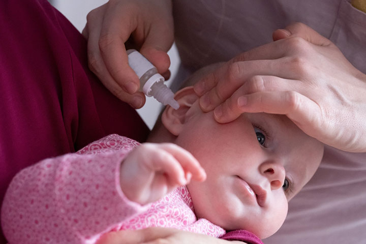 Ear drops can help remove ear wax in babies