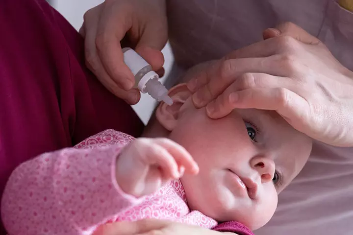 Ear drops can help remove ear wax in babies