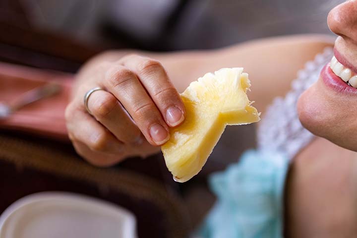 Eating pineapple during breastfeeding provides several nutrients