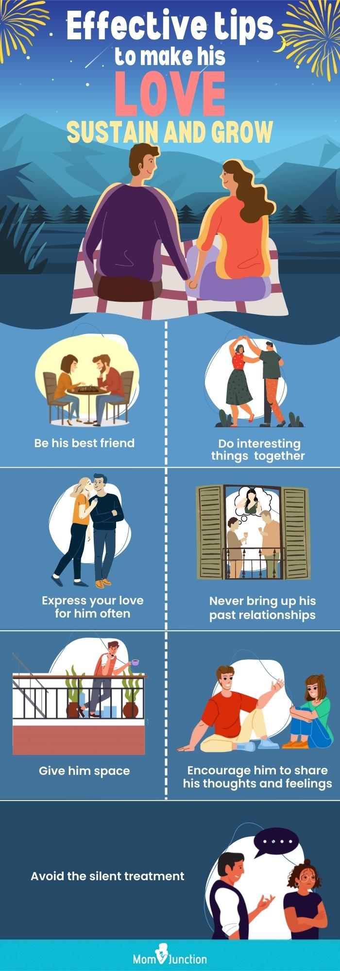 effective tips to make his love sustain and grow (infographic