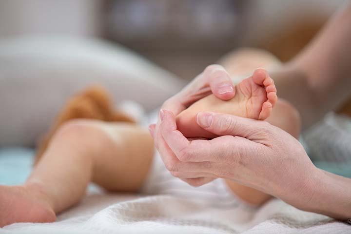 Erythema toxicum in palms and soles of baby could be due to microbes 