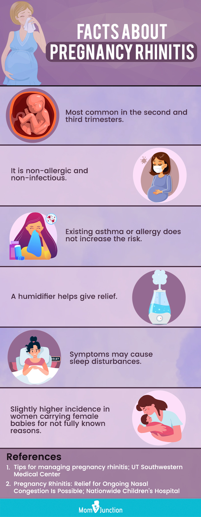 facts about pregnancy rhinitis (infographic)