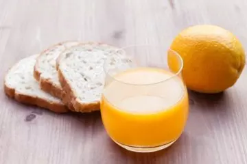 Fortified bread and orange juice provide folic acid in the first month.