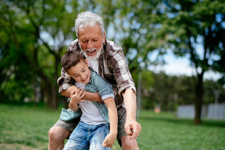 Grandparents are the happiest when they have their grandchildren around