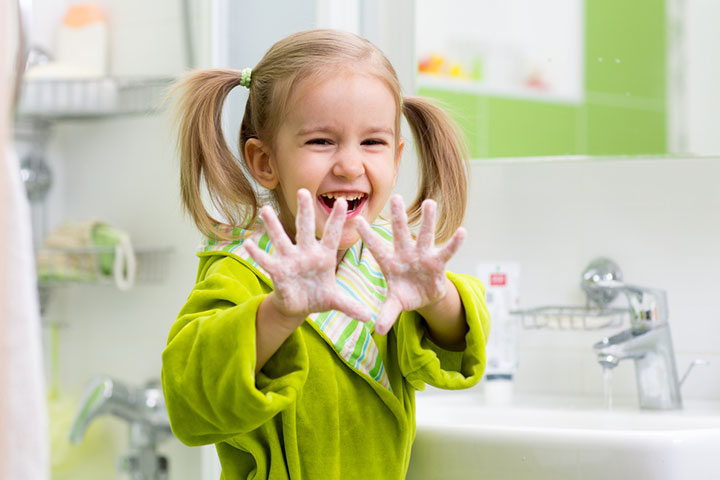 Hand hygiene helps prevent watery eyes in babies