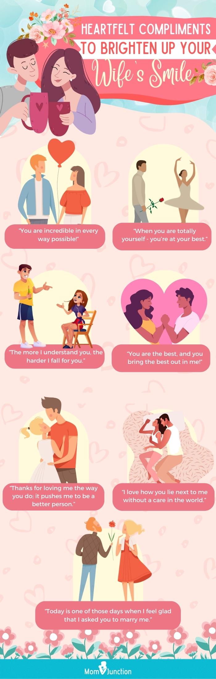 heartfelt compliments to brighten up your wife’s smile (infographic)