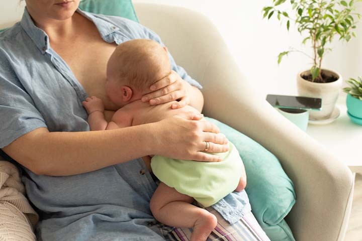 Hold the baby in a way their head and neck are well-supported