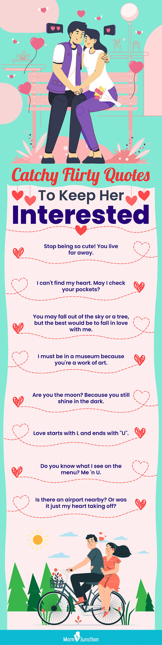catchy flirty quotes to keep her interested [infographic]