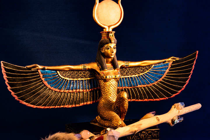 Isis was the Goddess of love, magic, beauty, and fertility. 