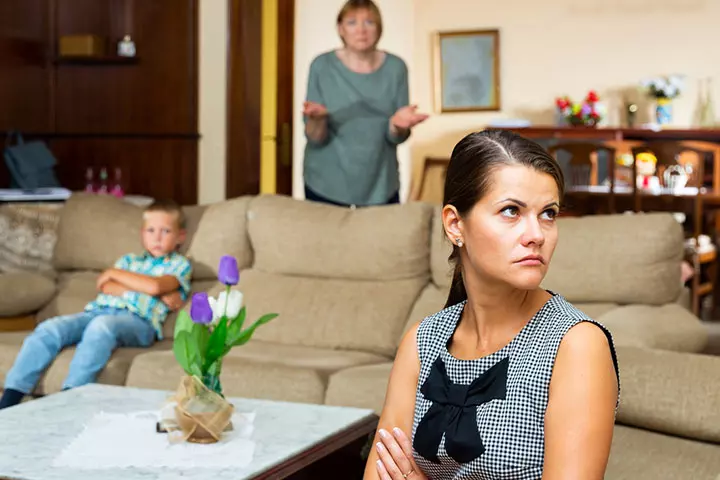 Jealous mother-in-law lectures on how to raise kids