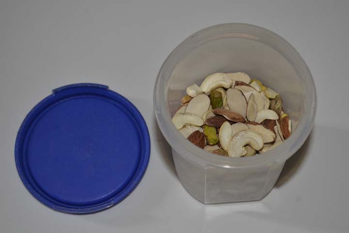 Keep the dried fruits in an air-tight container