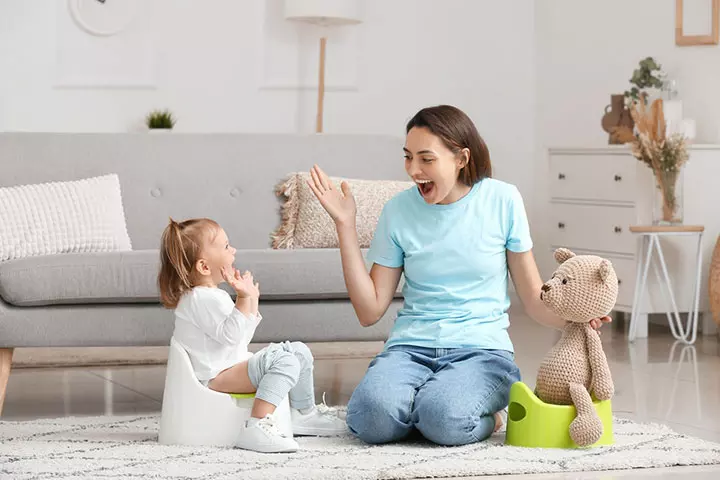 Make the potty training encouraging and non-threatening. 